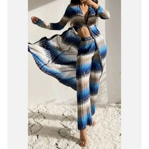 ZARA METALLIC THREAD KNIT TROUSERS - SPECIAL EDITION NEW SIZES L